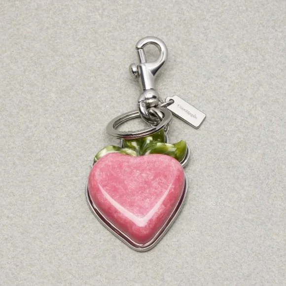 NWT Coachtopia Coach Strawberry Bag Charm Fruit 70% Recycled Resin FOB Keychain - Picture 2 of 15